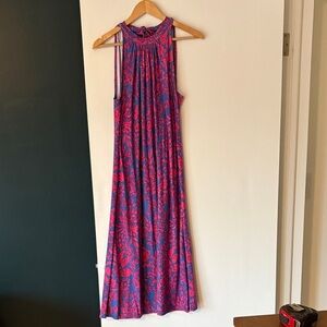 Amour Vert Vibrant Pink and Blue Dress